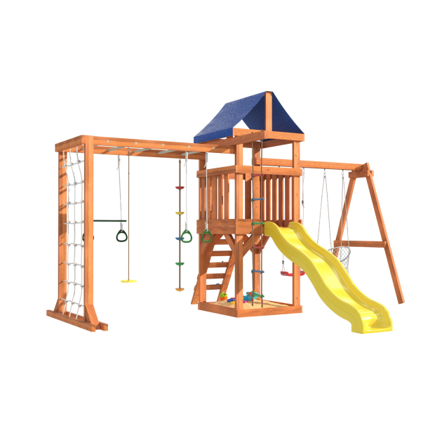 Детская площадка Fun Land с сеткой, рукоходом и качелями
