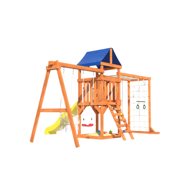 Детская площадка Fun Land с сеткой, рукоходом и качелями