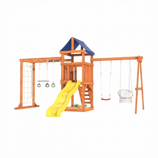Детская площадка Fun Land с сеткой, рукоходом и качелями