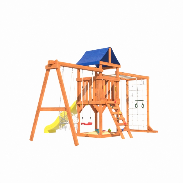 Детская площадка Fun Land с сеткой, рукоходом и качелями