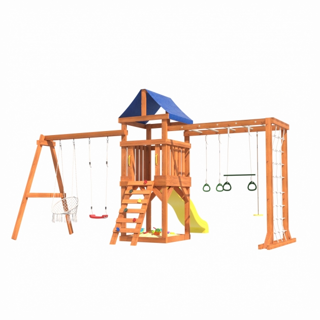 Детская площадка Fun Land с сеткой, рукоходом и качелями