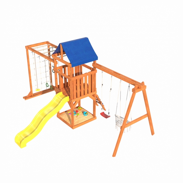 Детская площадка Fun Land с сеткой, рукоходом и качелями