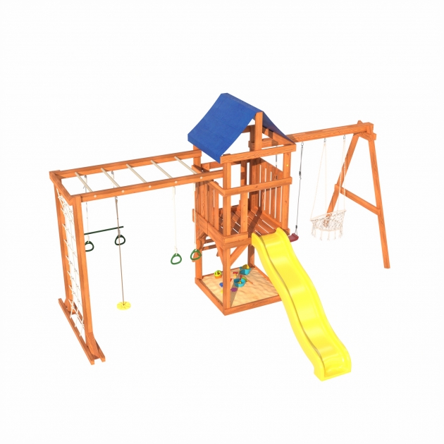 Детская площадка Fun Land с сеткой, рукоходом и качелями