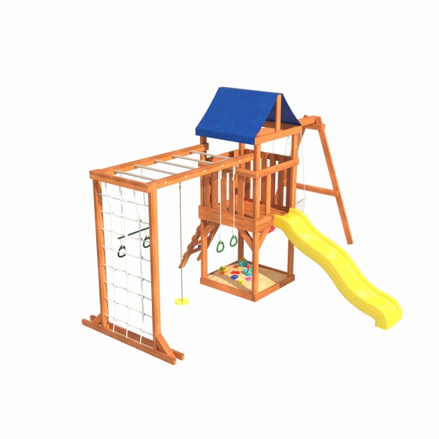 Детская площадка Fun Land с сеткой, рукоходом и качелями