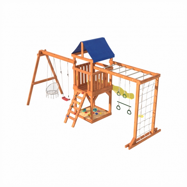 Детская площадка Fun Land с сеткой, рукоходом и качелями