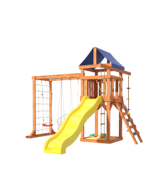 Детская площадка ДКПМ-8 с сеткой для лазания, качелями и гнездом...