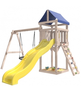 Детская площадка неокрашенная ДКНП-12 с качелями гнездо