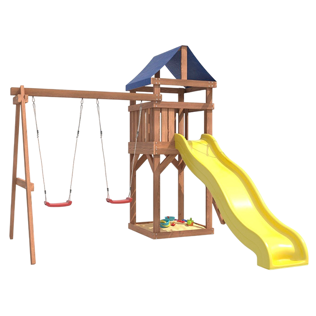 Детская площадка с качелями лодочка 