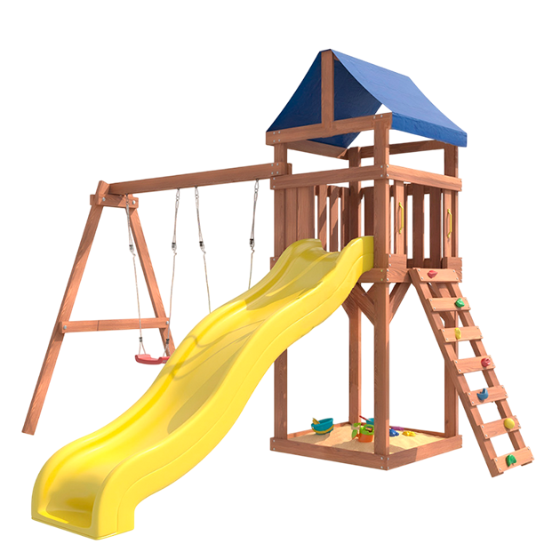 Детская площадка с качелями лодочка 