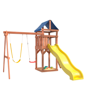 Детская площадка с качелями и лодочкой