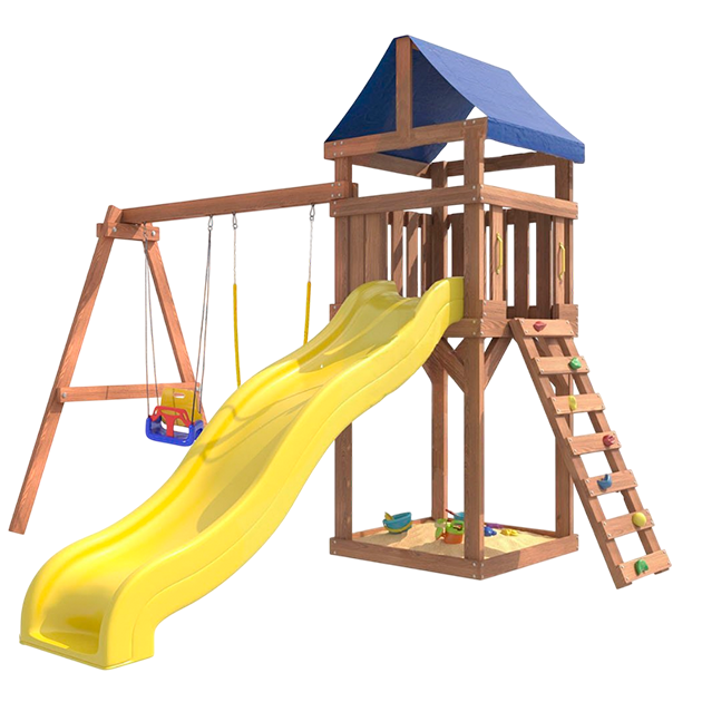Детская площадка с качелями 3 в 1 и гибкими качелями