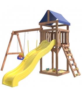 Детская площадка ДКП-15 с качелями 3 в 1 и гибкими качелями...