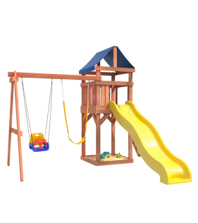 Детская площадка с качелями 3 в 1 и гибкими качелями