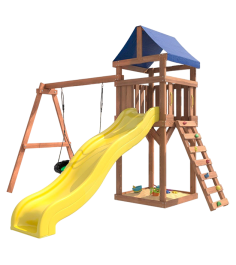 Детская площадка с зелёными качелями гнездо... Детская площадка с зелёными качелями гнездо...