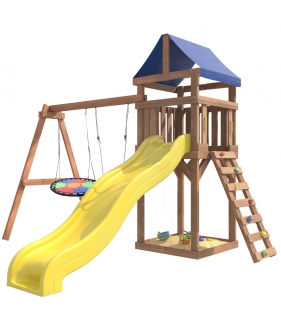 Детская площадка ДКП-8 с качелями и разноцветным гнездом...
