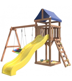 Детская площадка ДКП-9 с качелями и прямоугольным гнездом...