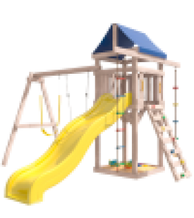 Детская площадка неокрашенная ДНП-11 с гибкими качелями и лодочкой...