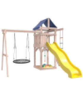 Детская площадка неокрашенная ДНП-12 с качелями гнездо...
