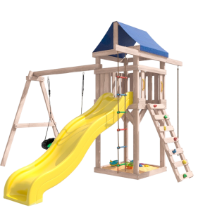Детская площадка неокрашенная с зелёным гнездом...