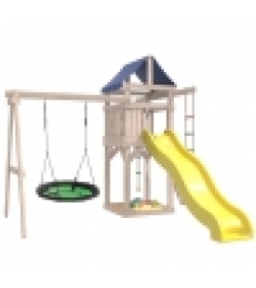 Детская площадка ДНП-4 неокрашенная с зелёным гнездом...