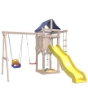 Уличная детская площадка неокрашенная ДНП-5 с лодочкой и качелями 3 в 1...