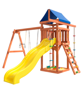 Детская площадка с трапецией и качелями гнездо...