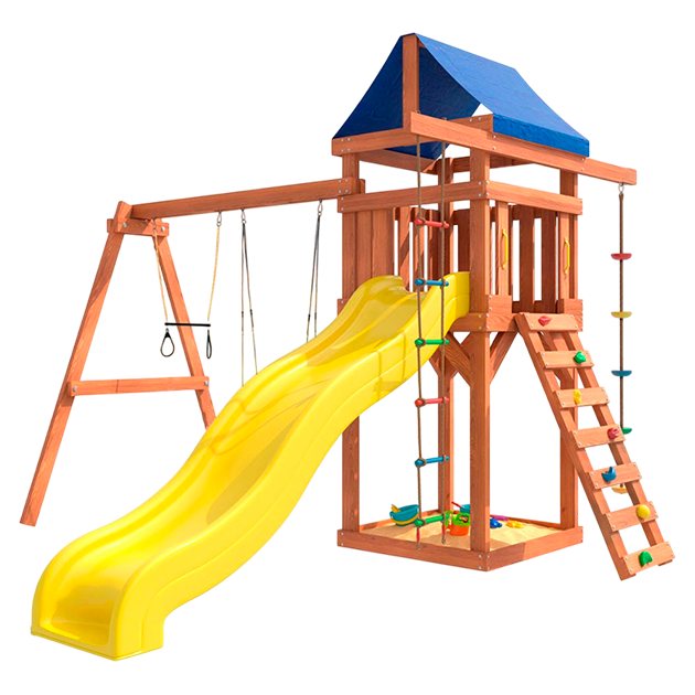 Детская площадка с трапецией и качелями гнездо