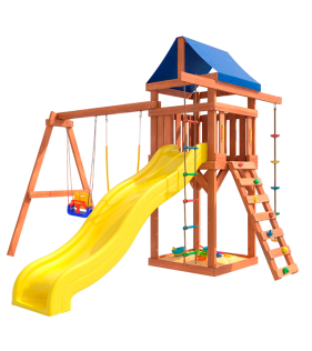 Детская площадка с качелями 3 в 1 и гибкими качелями...
