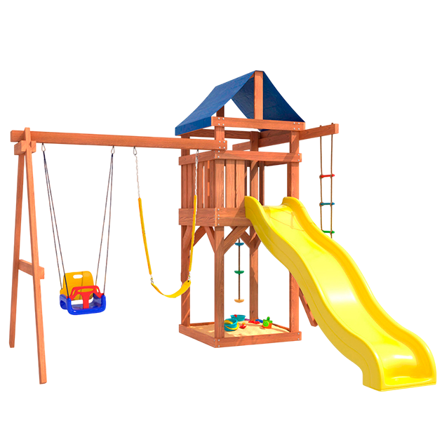 Детская площадка с качелями 3 в 1 и гибкими качелями
