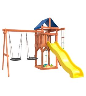 Детская площадка с качелями гнездо для улицы и дачи