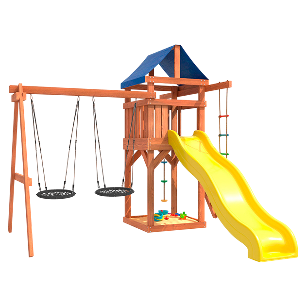 Детская площадка с качелями гнездо для улицы и дачи