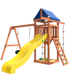 Детская площадка с качелями гнездо в зеленом цвете для улицы и дачи...