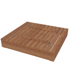 Песочница с крышкой скамейкой 140*140