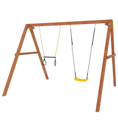 Деревянные качели с трапецией