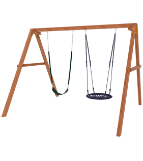 Деревянные качели с качелями гнездо 60 см и гибкими качелями...
