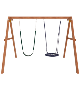 Деревянные качели с качелями гнездо 60 см и гибкими качелями