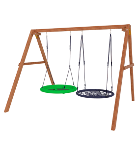 Деревянные качели с качелями гнездо 100 см и качелями гнездо...