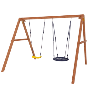 Деревянные качели с качелями гнездо 60 см
