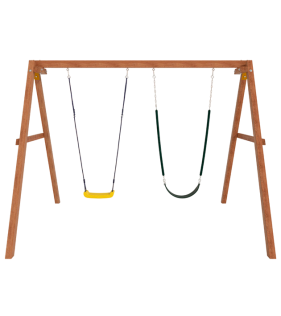 Деревянные качели с гибкими качелями