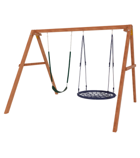 Деревянные качели с качелями гнездо 100 см и гибкими качелями...