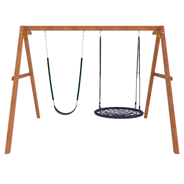 Деревянные качели с качелями гнездо 100 см и гибкими качелями
