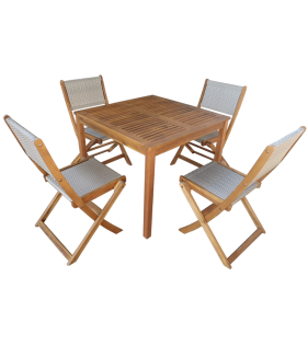 Набор садовой мебели из акации, 5 предметов