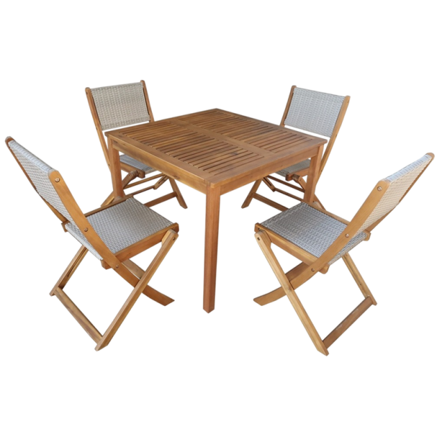Набор садовой мебели из акации, 5 предметов