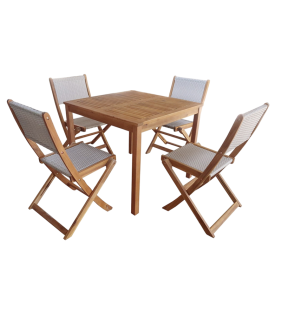 Набор садовой мебели из акации, 5 предметов