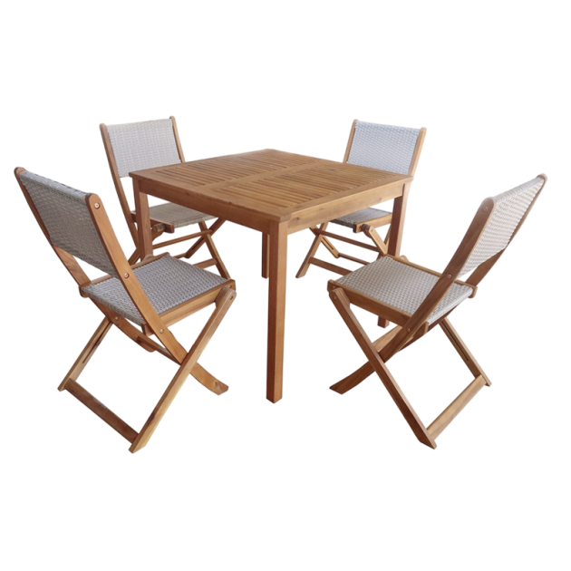 Набор садовой мебели из акации, 5 предметов