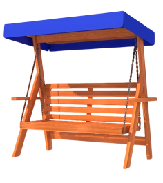 Качели садовые для дачи с тентом 3-х местные