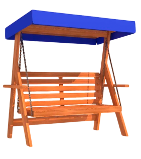 Качели садовые для дачи с тентом 3-х местные