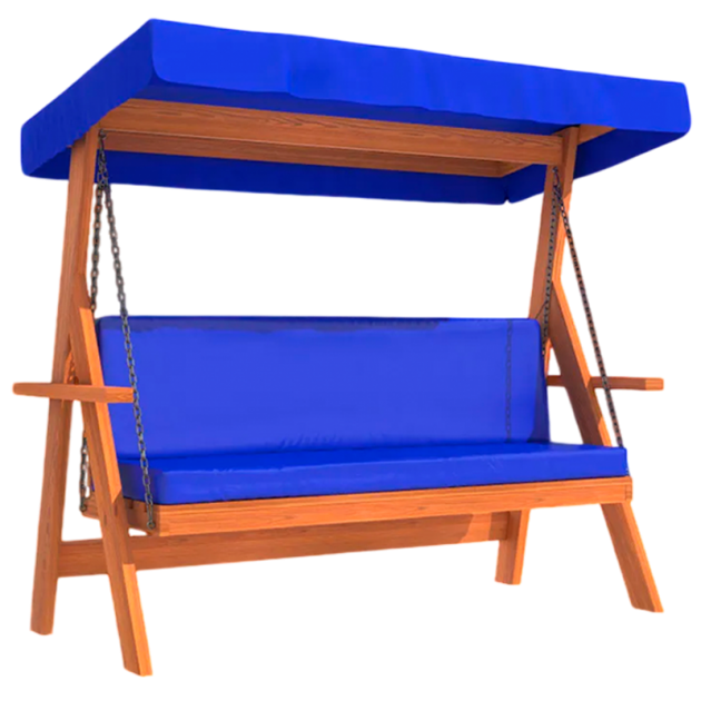 Качели садовые для дачи с тентом и подушками 3-х местные