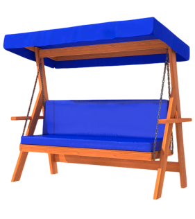 Качели садовые для дачи с тентом и подушками 3-х местные