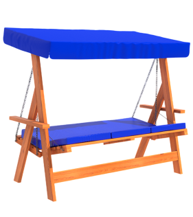 Садовые качели 3-местные с матрасом и 3 подушками